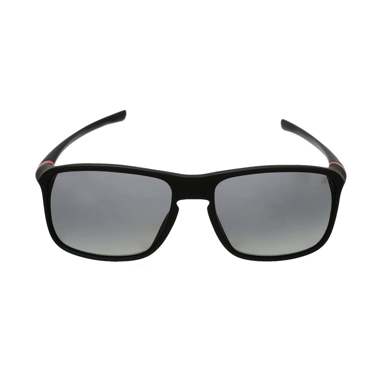 TAG Heuer 6042-109 sunglasses featuring a matte black square frame and grey gradient lenses, designed for men's fashion.